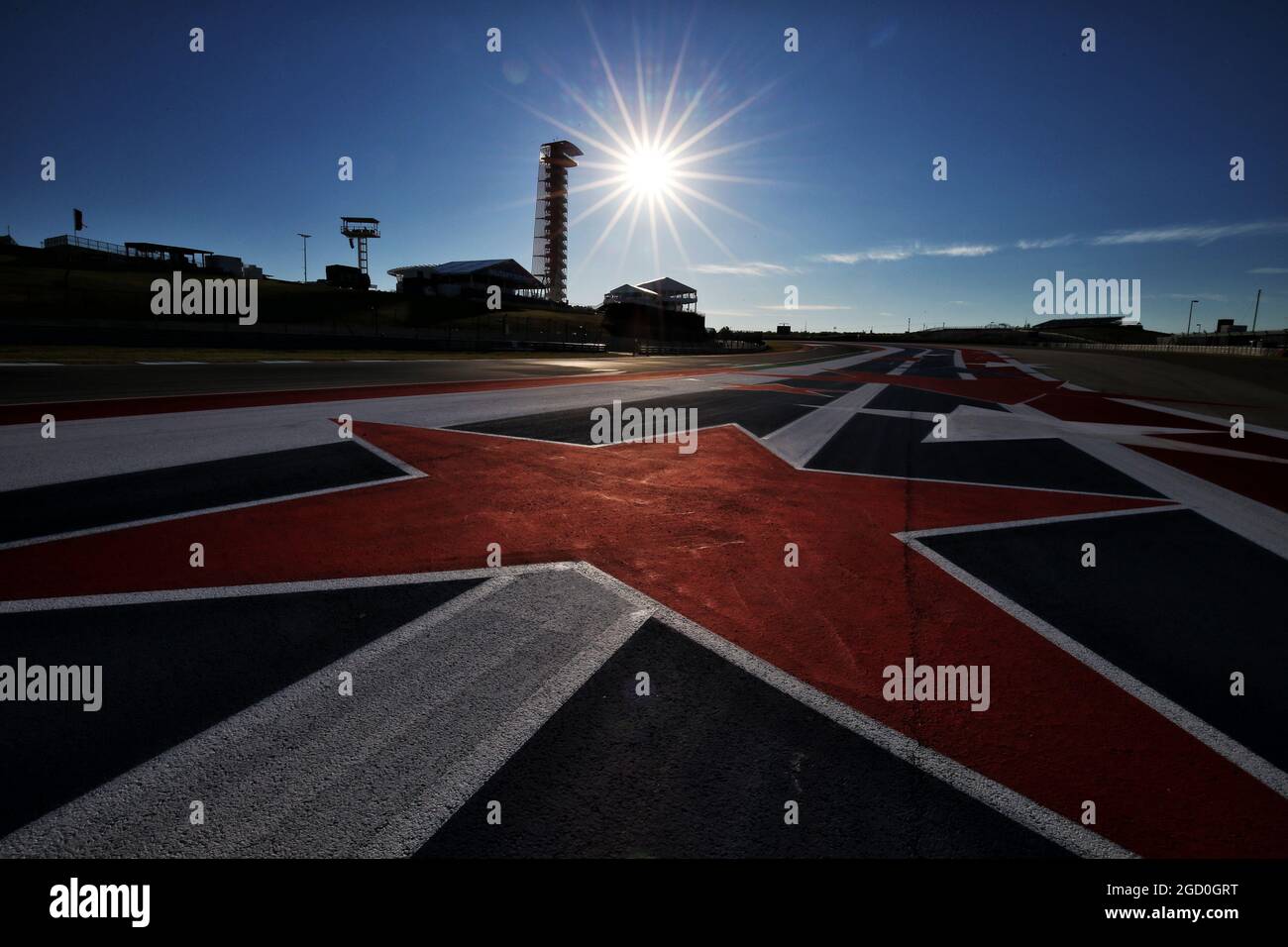 Circuito atmosfera - torre di osservazione. Gran Premio degli Stati Uniti, giovedì 31 ottobre 2019. Circuito delle Americhe, Austin, Texas, USA. Foto Stock