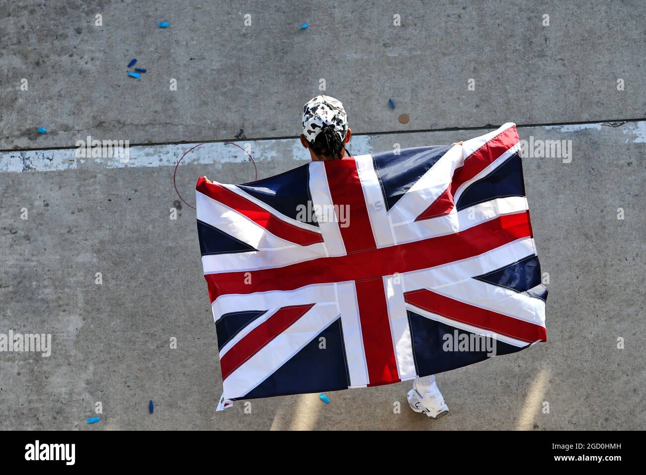 Lewis Hamilton (GBR) Mercedes AMG F1 festeggia la sua seconda posizione e campionato del mondo. Gran Premio degli Stati Uniti, domenica 3 novembre 2019. Circuito delle Americhe, Austin, Texas, USA. Foto Stock