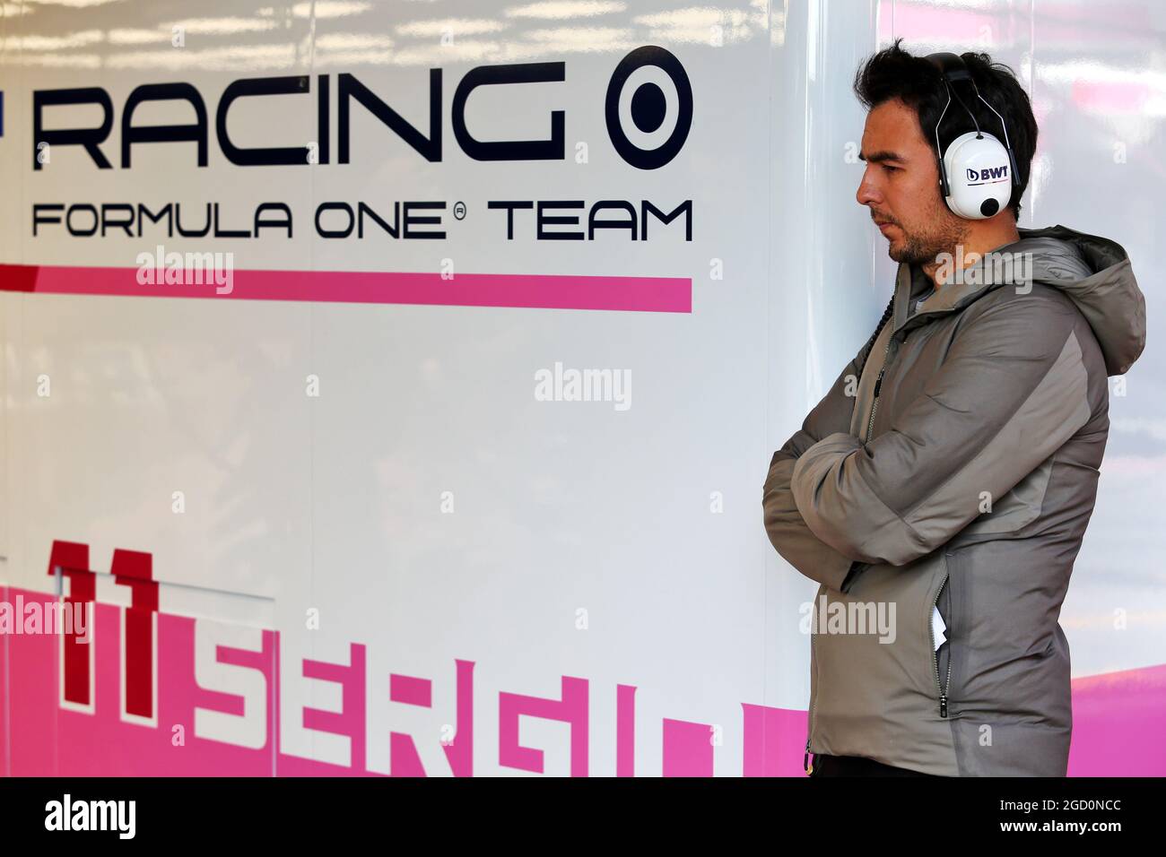Sergio Perez (MEX) Racing Point F1 Team. Test di Formula uno, giorno 1, mercoledì 19 febbraio 2020. Barcellona, Spagna. Foto Stock