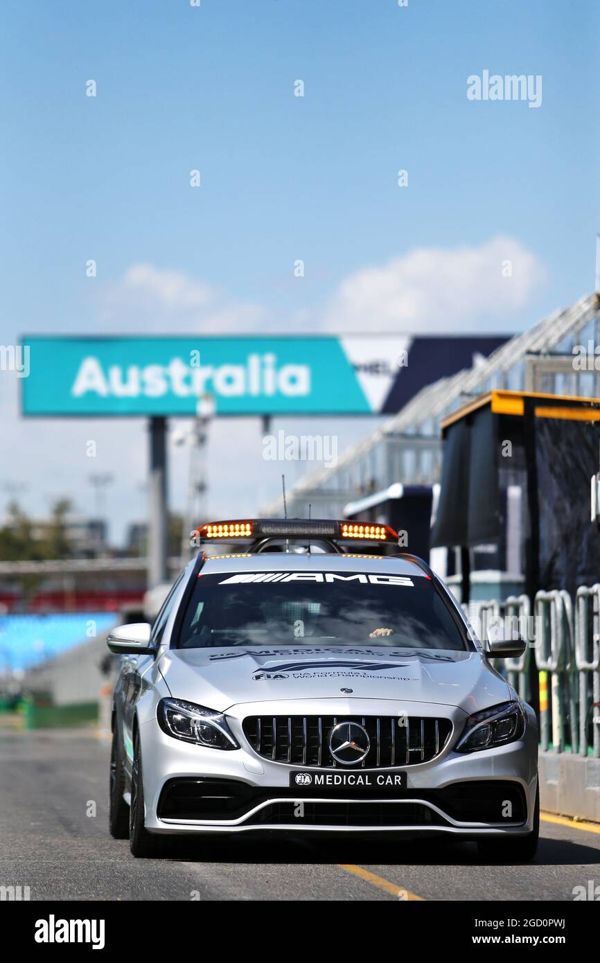 Auto medica FIA. Gran Premio d'Australia, mercoledì 11 marzo 2020. Albert Park, Melbourne, Australia. Foto Stock