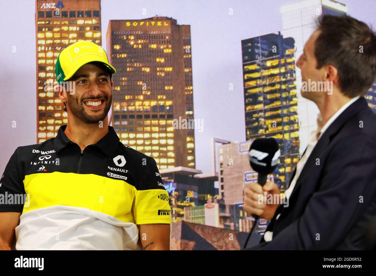 Daniel Ricciardo (AUS) il Team Renault F1 alla conferenza stampa della FIA. Gran Premio d'Australia, giovedì 12 marzo 2020. Albert Park, Melbourne, Australia. Foto Stock