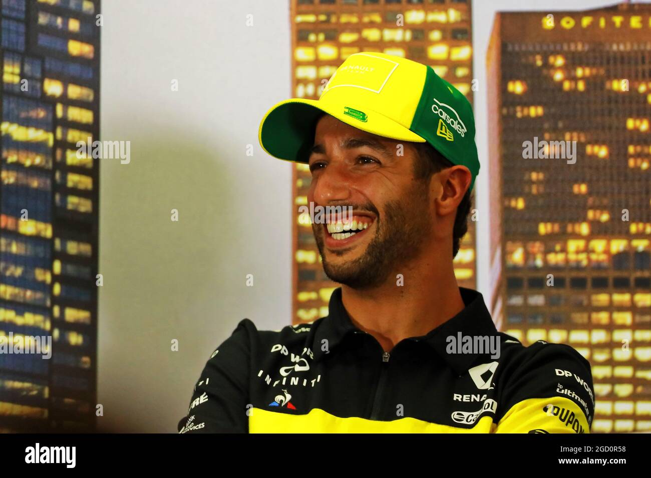 Daniel Ricciardo (AUS) il Team Renault F1 alla conferenza stampa della FIA. Gran Premio d'Australia, giovedì 12 marzo 2020. Albert Park, Melbourne, Australia. Foto Stock