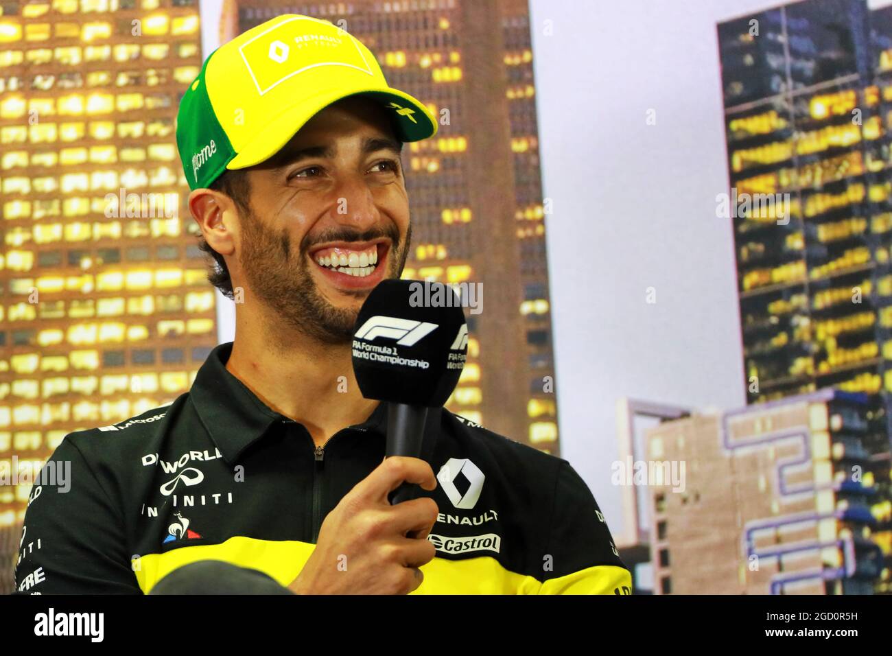 Daniel Ricciardo (AUS) il Team Renault F1 alla conferenza stampa della FIA. Gran Premio d'Australia, giovedì 12 marzo 2020. Albert Park, Melbourne, Australia. Foto Stock