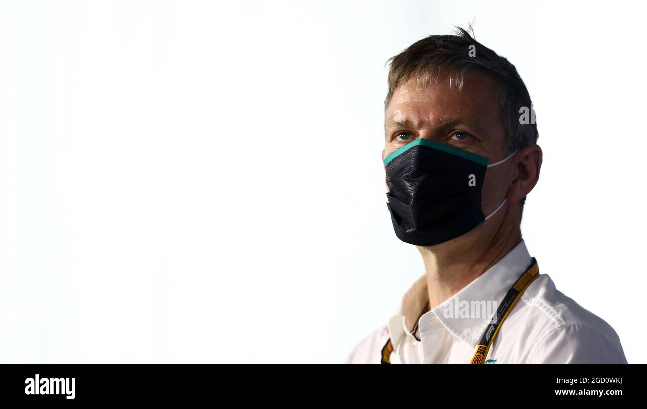 James Allison (GBR) Direttore tecnico Mercedes AMG F1 alla conferenza stampa della FIA. Gran Premio d'Ungheria, venerdì 17 luglio 2020. Budapest, Ungheria. Immagine pool FIA solo per uso editoriale Foto Stock