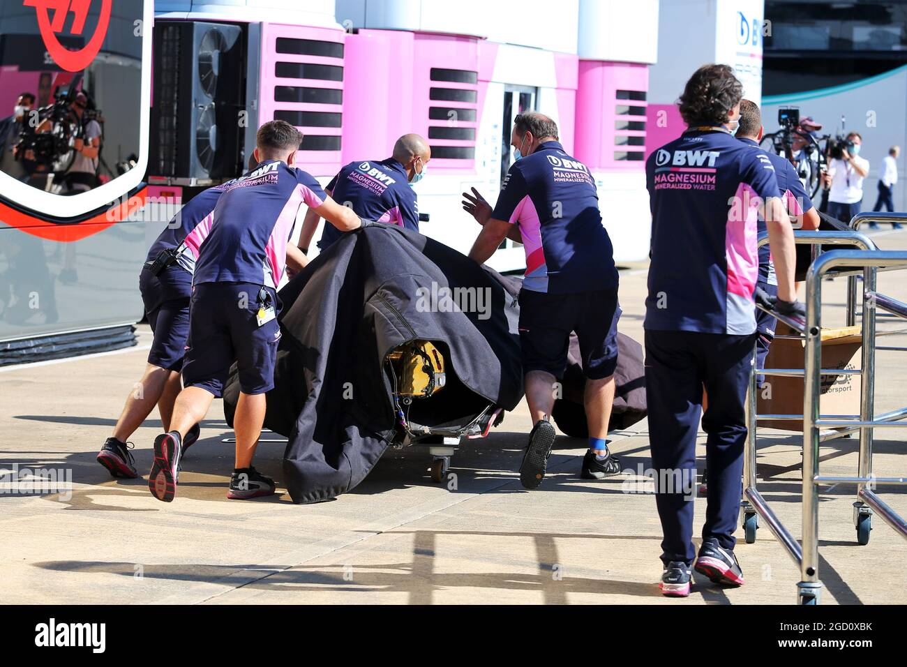 Racing Point F1 Team. Gran Premio di Gran Bretagna, venerdì 31 luglio 2020. Silverstone, Inghilterra. Foto Stock