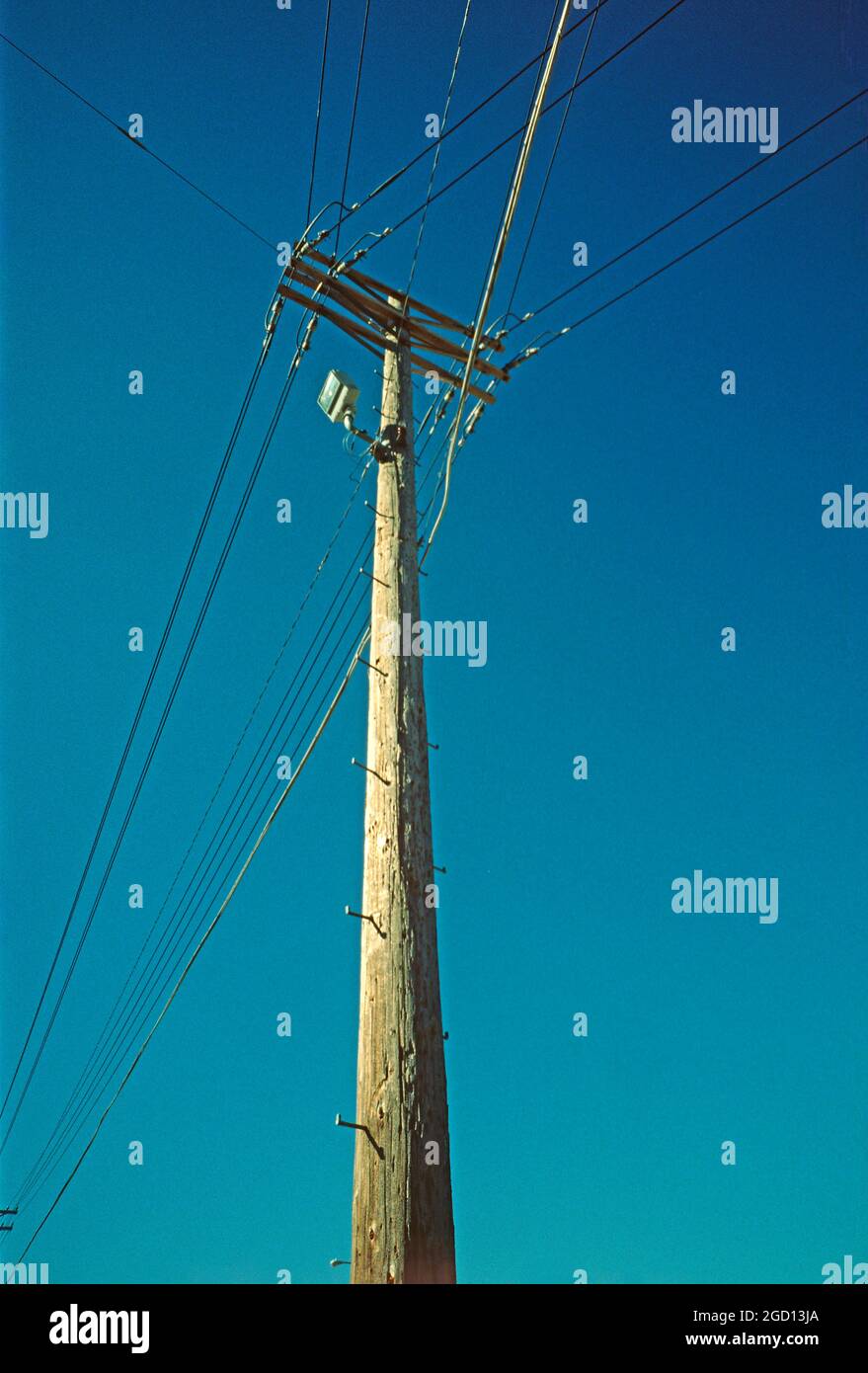 Polo di utilità in Wisconsin, Stati Uniti. Foto Stock