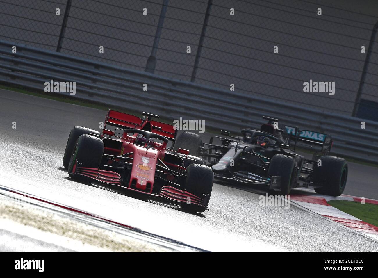 Sebastian Vettel (GER) Ferrari SF1000. Gran Premio di Turchia, domenica 15 novembre 2020. Istanbul, Turchia. Immagine pool FIA solo per uso editoriale Foto Stock