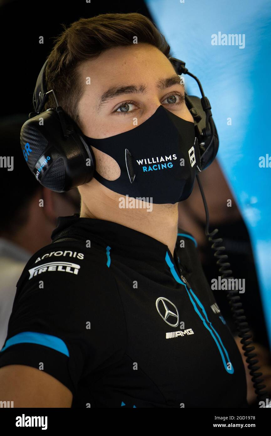 George Russell (GBR) Williams Racing. Gran Premio del Bahrain, venerdì 27 novembre 2020. Sakhir, Bahrein. Foto Stock