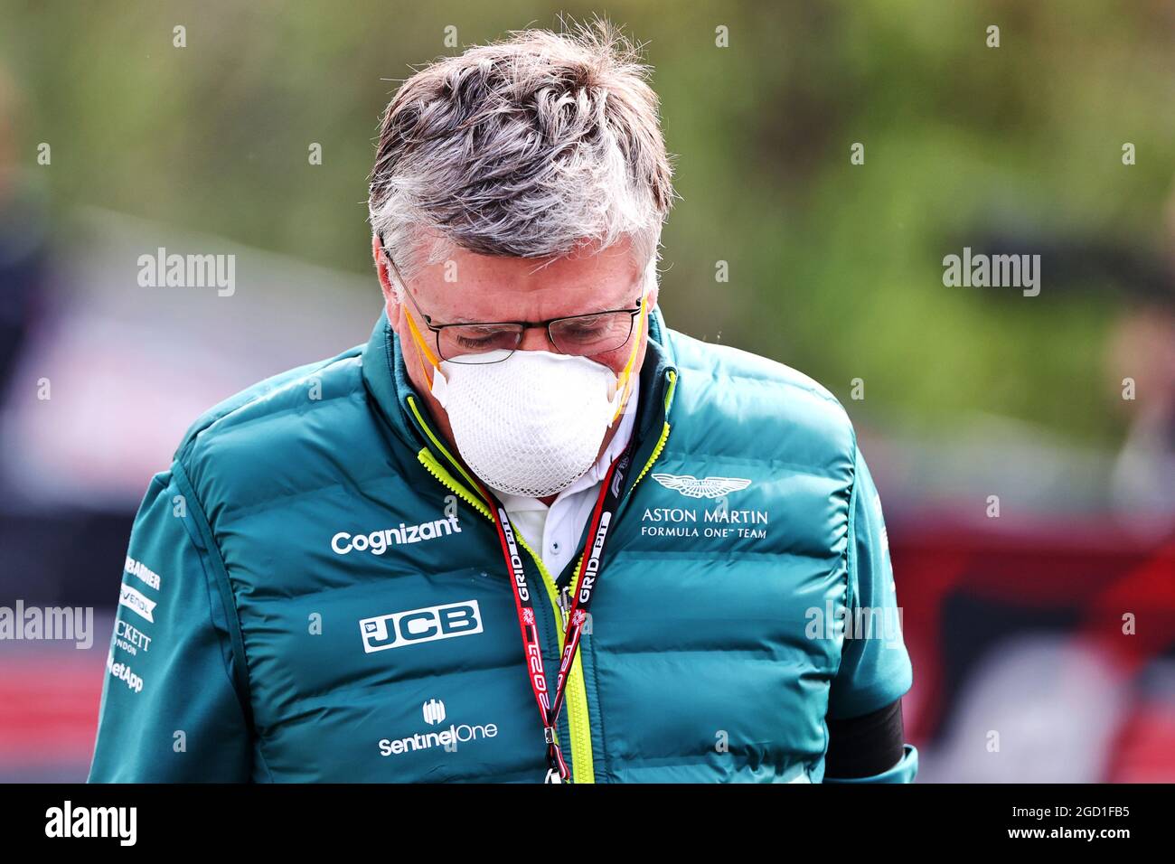 Otmar Szafnauer (USA) Aston Martin F1 Team Principal e CEO. Gran Premio Emilia Romagna, sabato 17 aprile 2021. Imola, Italia. Foto Stock