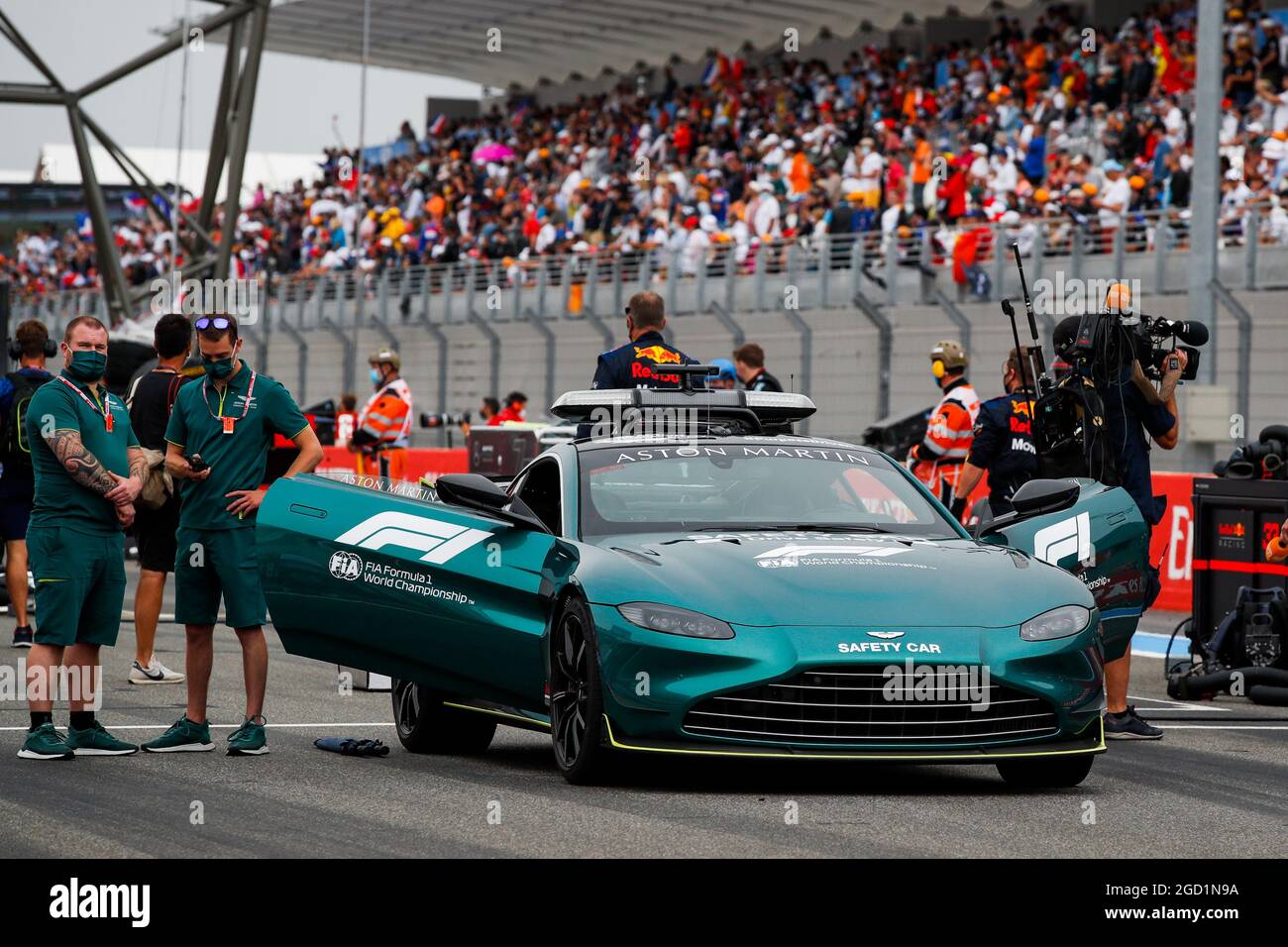 Aston Martin FIA Safety Car. Gran Premio di Francia, domenica 20 giugno 2021. Paul Ricard, Francia. Immagine pool FIA solo per uso editoriale Foto Stock