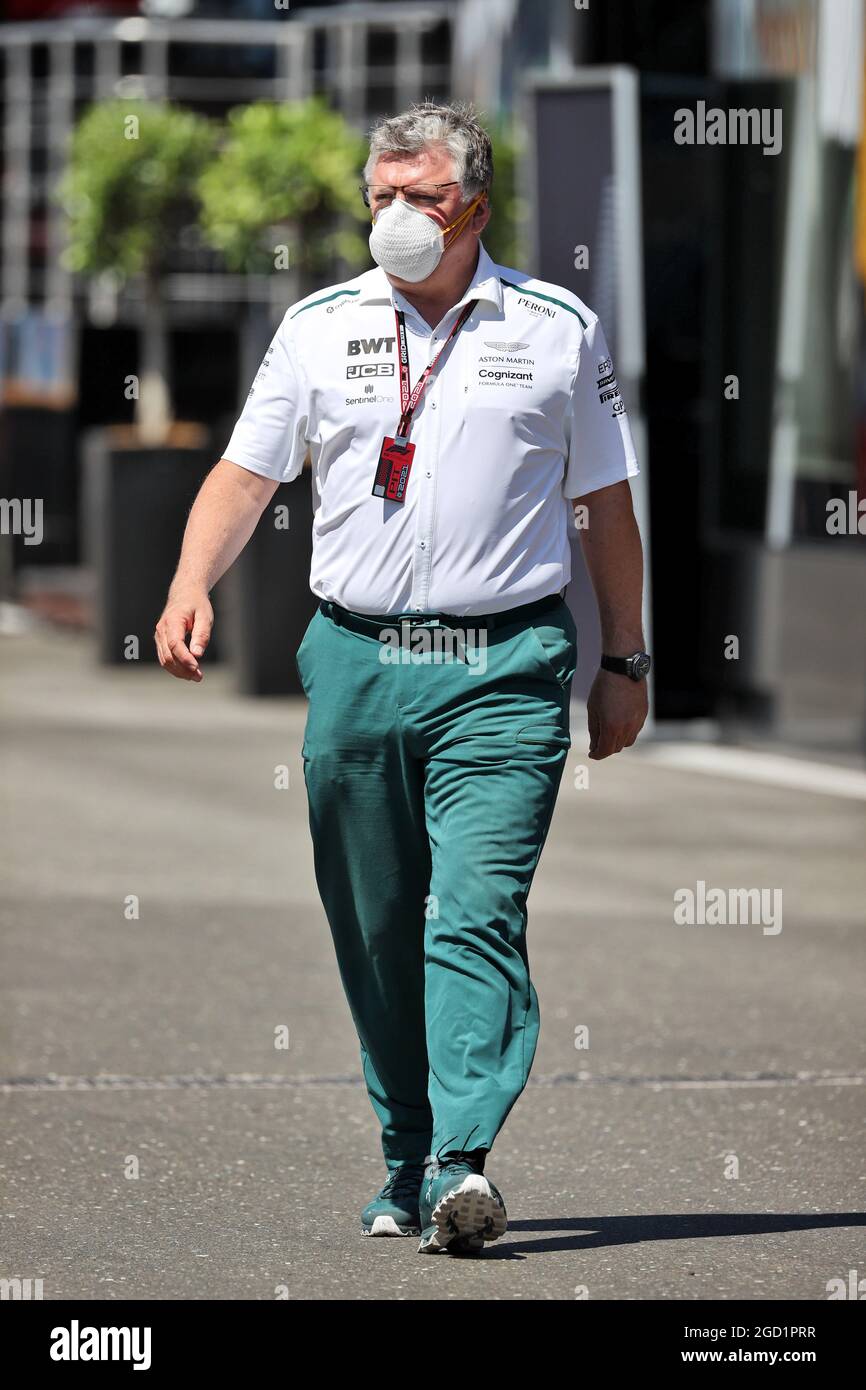 Otmar Szafnauer (USA) Aston Martin F1 Team Principal e CEO. Gran Premio d'Austria, sabato 3 luglio 2021. Spielberg, Austria. Foto Stock