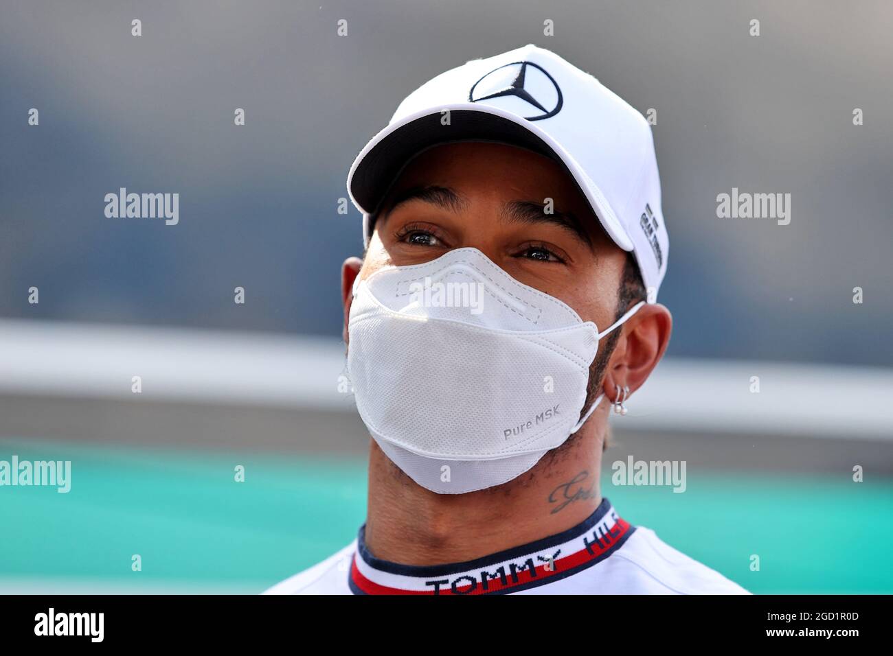 Lewis Hamilton (GBR) Mercedes AMG F1. Gran Premio d'Austria, sabato 3 luglio 2021. Spielberg, Austria. Foto Stock