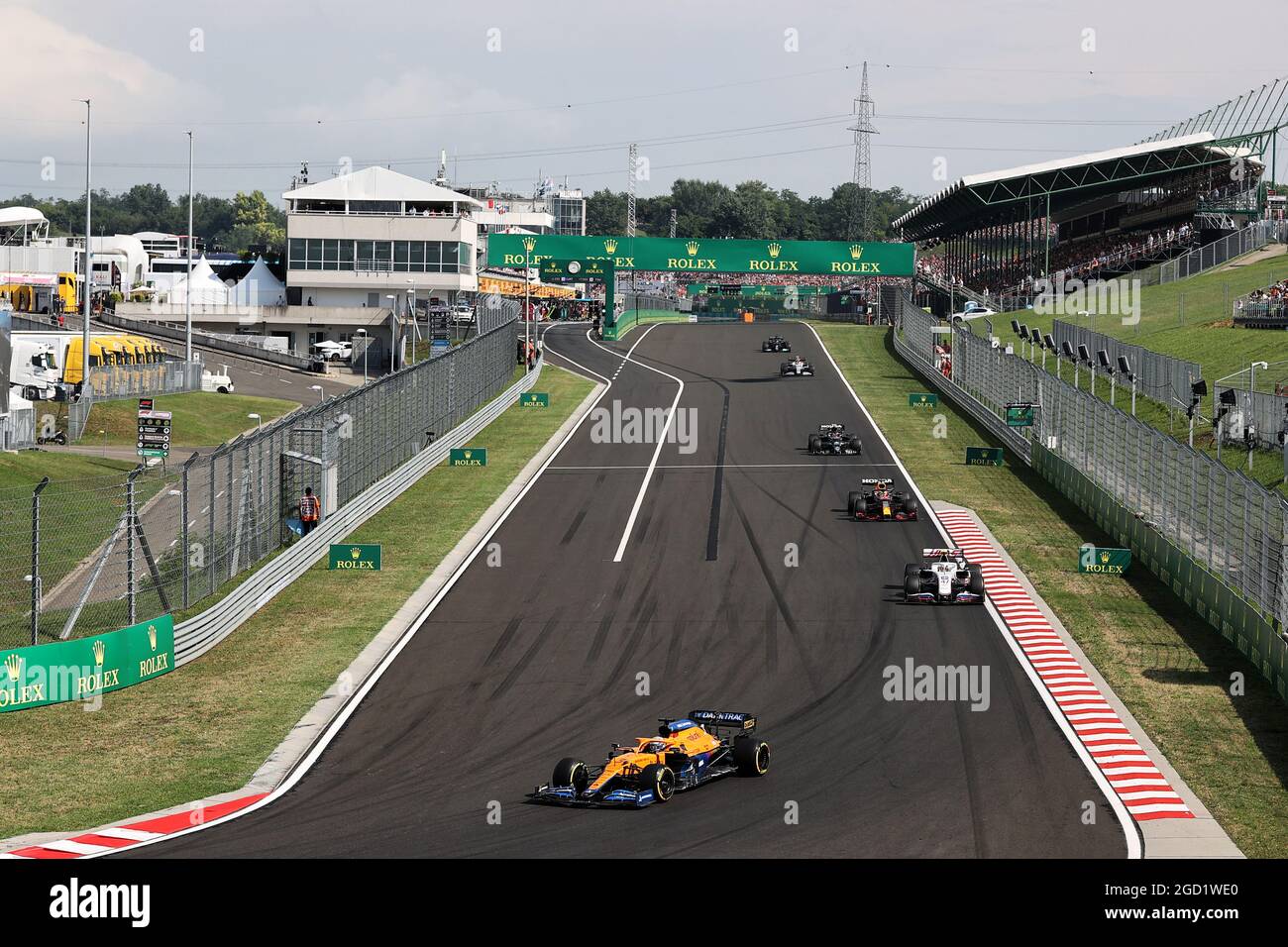 Daniel Ricciardo (AUS) McLaren MCL35M. Gran Premio di Ungheria, domenica 1 agosto 2021. Budapest, Ungheria. Foto Stock