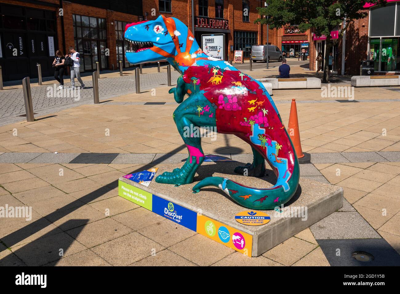 Dinosauro GoGo numero 19 a Riverside Wherry Road Foto Stock