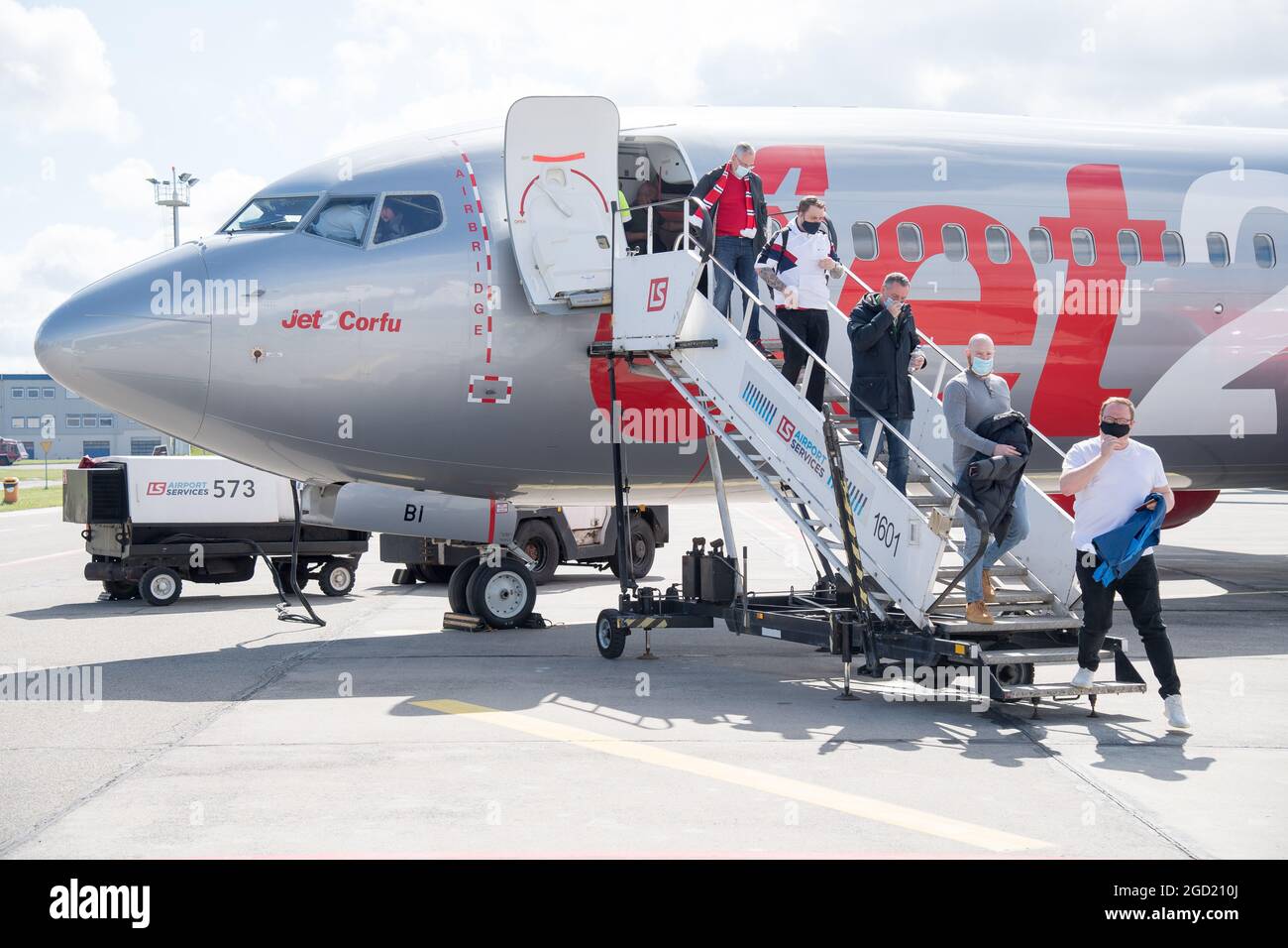 Boeing 737-8MG a basso costo Jet2.com compagnie aeree a Danzica, Polonia. 26 Maggio 2021 © Wojciech Strozyk / Alamy Stock Photo Foto Stock