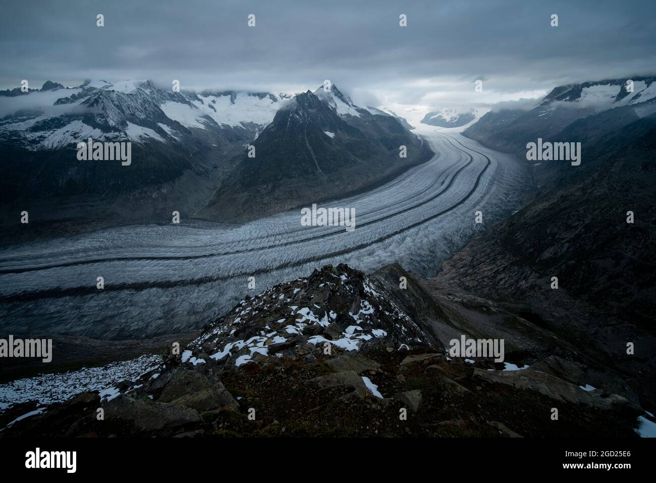 Geografia / viaggio, Svizzera, ghiacciaio dell'Aletsch, Alpi Bernesi, Vallese, INFORMAZIONI-AGGIUNTIVE-DIRITTI-AUTORIZZAZIONE-NON-DISPONIBILI Foto Stock