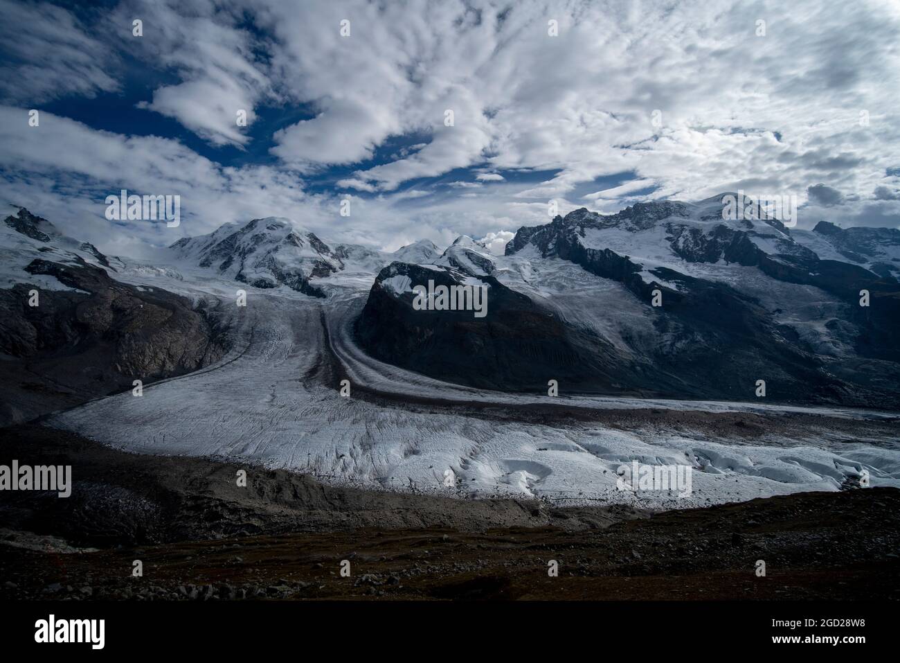 Geografia / viaggio, Svizzera, Ghiacciaio Gorner, Alpi Vallesi, DIRITTI-AGGIUNTIVI-CLEARANCE-INFO-NON-DISPONIBILE Foto Stock