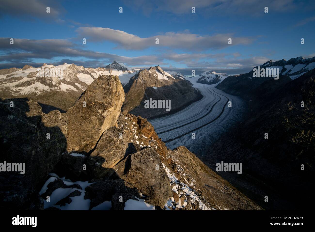 Geografia / viaggio, Svizzera, ghiacciaio dell'Aletsch, Alpi Bernesi, Vallese, INFORMAZIONI-AGGIUNTIVE-DIRITTI-AUTORIZZAZIONE-NON-DISPONIBILI Foto Stock