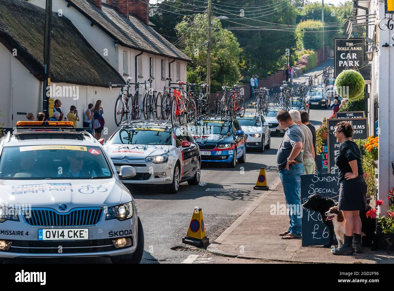 2014 Tour della Gran Bretagna. La quinta tappa, Exmouth a Exeter. Foto Stock