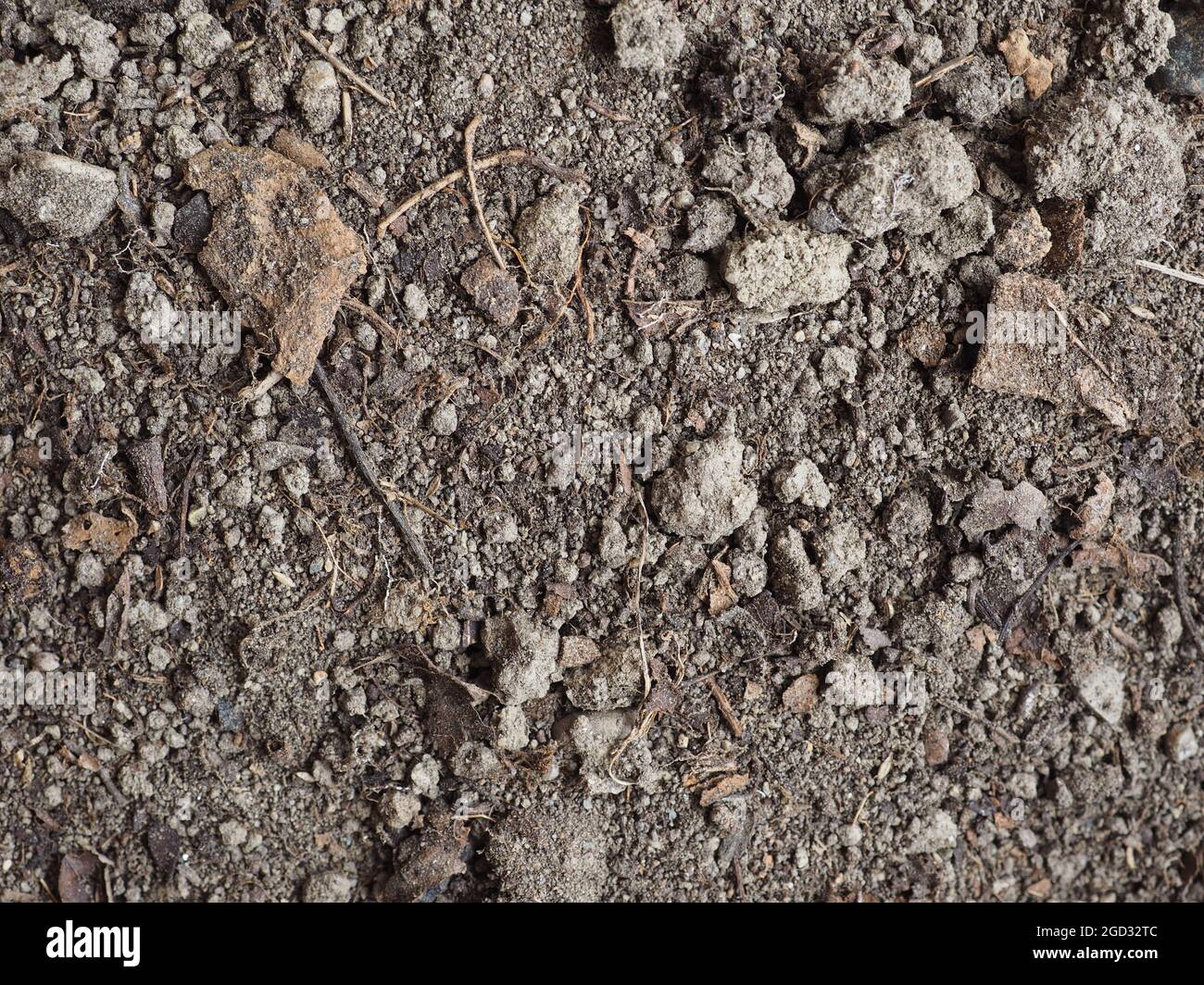 texture marrone scuro della terra utile come sfondo Foto Stock