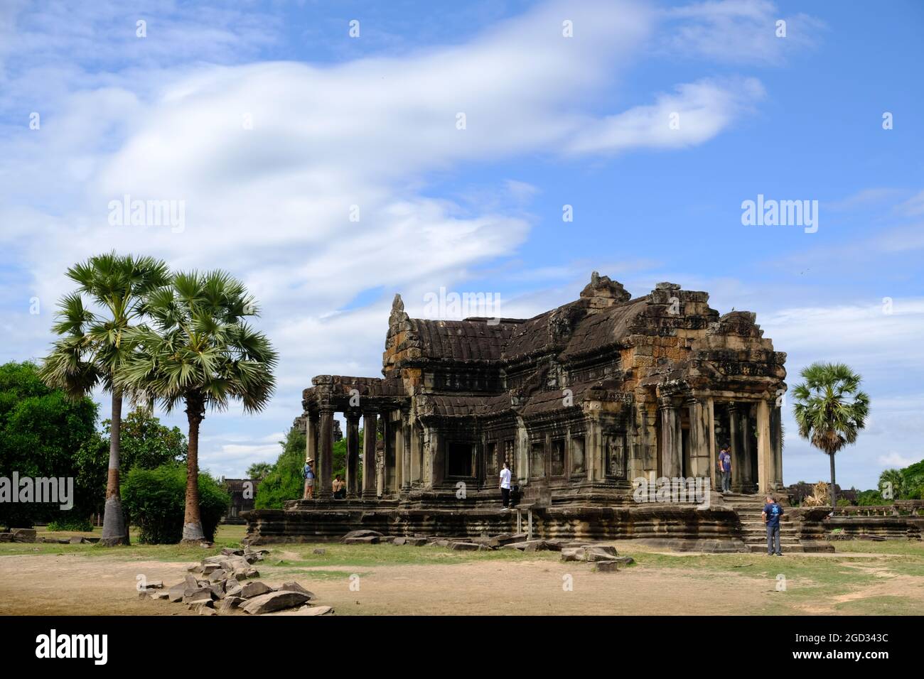 Cambogia Krong Siem Reap Angkor Wat - Biblioteca meridionale Foto Stock