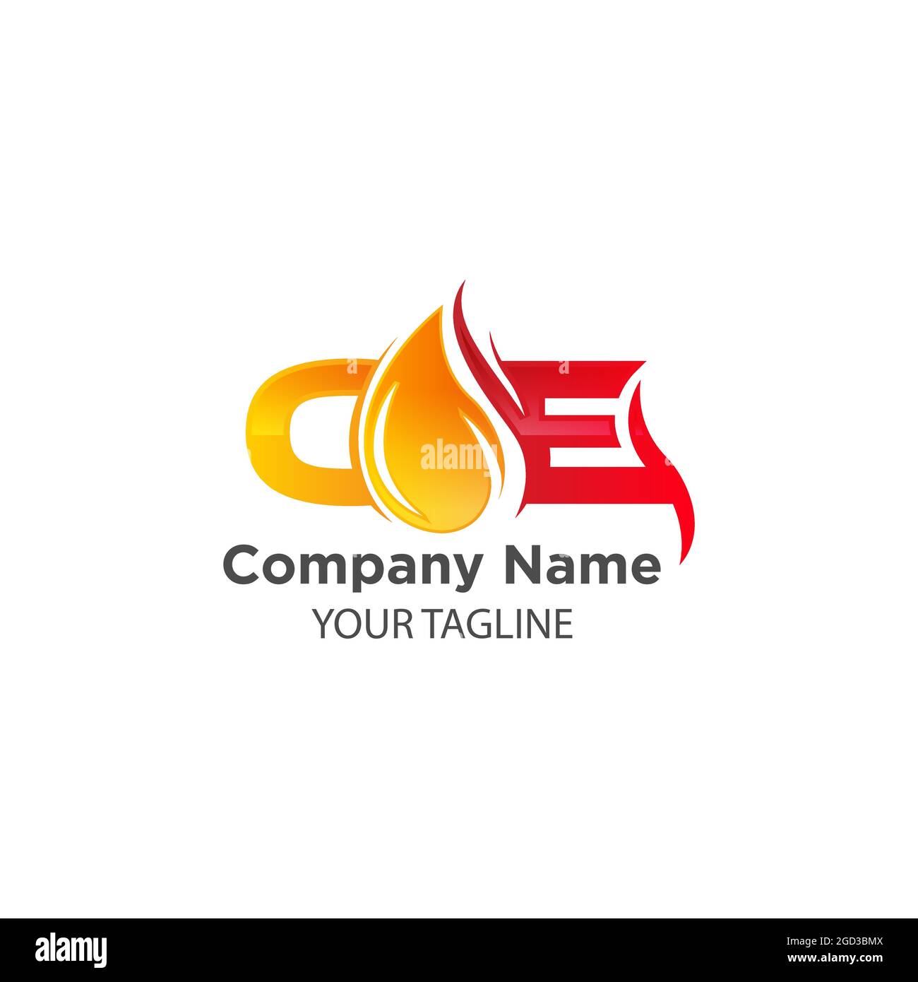 Petrolio e gas con OE ultimo logo Design modello vettoriale, EPS 10 Illustrazione Vettoriale