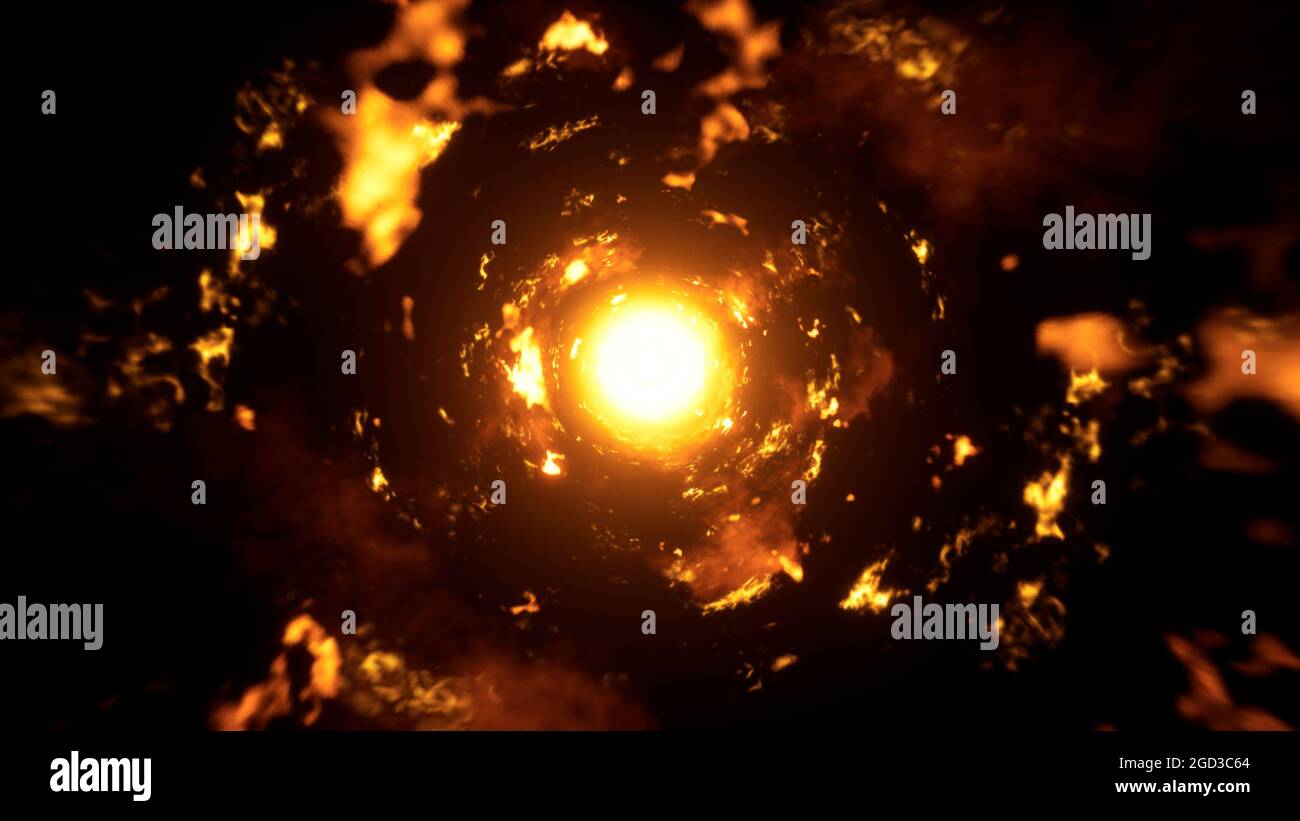 Astratto fuoco energia palla sfondo Foto Stock