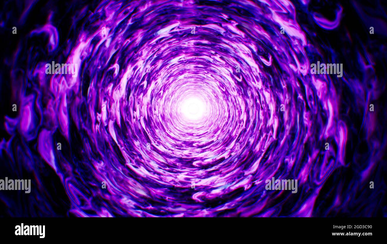 Astratto Purple Poison Cloud Tunnel sfondo Foto Stock