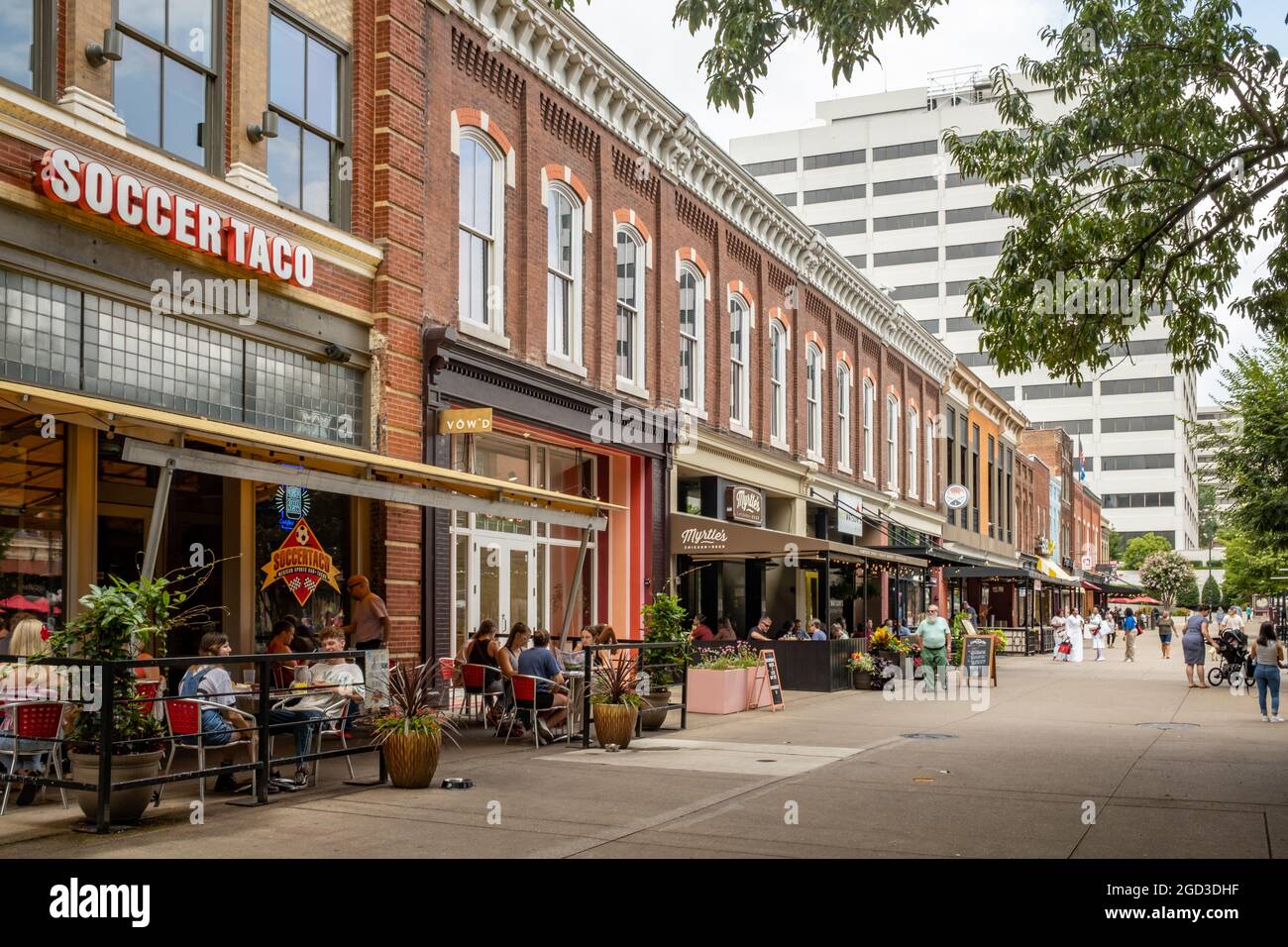 Gli edifici storici del centro di Knoxville, Tennessee, brillano nel suo progetto di rivitalizzazione. Foto Stock