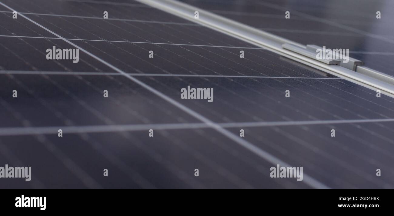 Dettaglio di un pannello solare - fonte di energia rinnovabile. Foto Stock