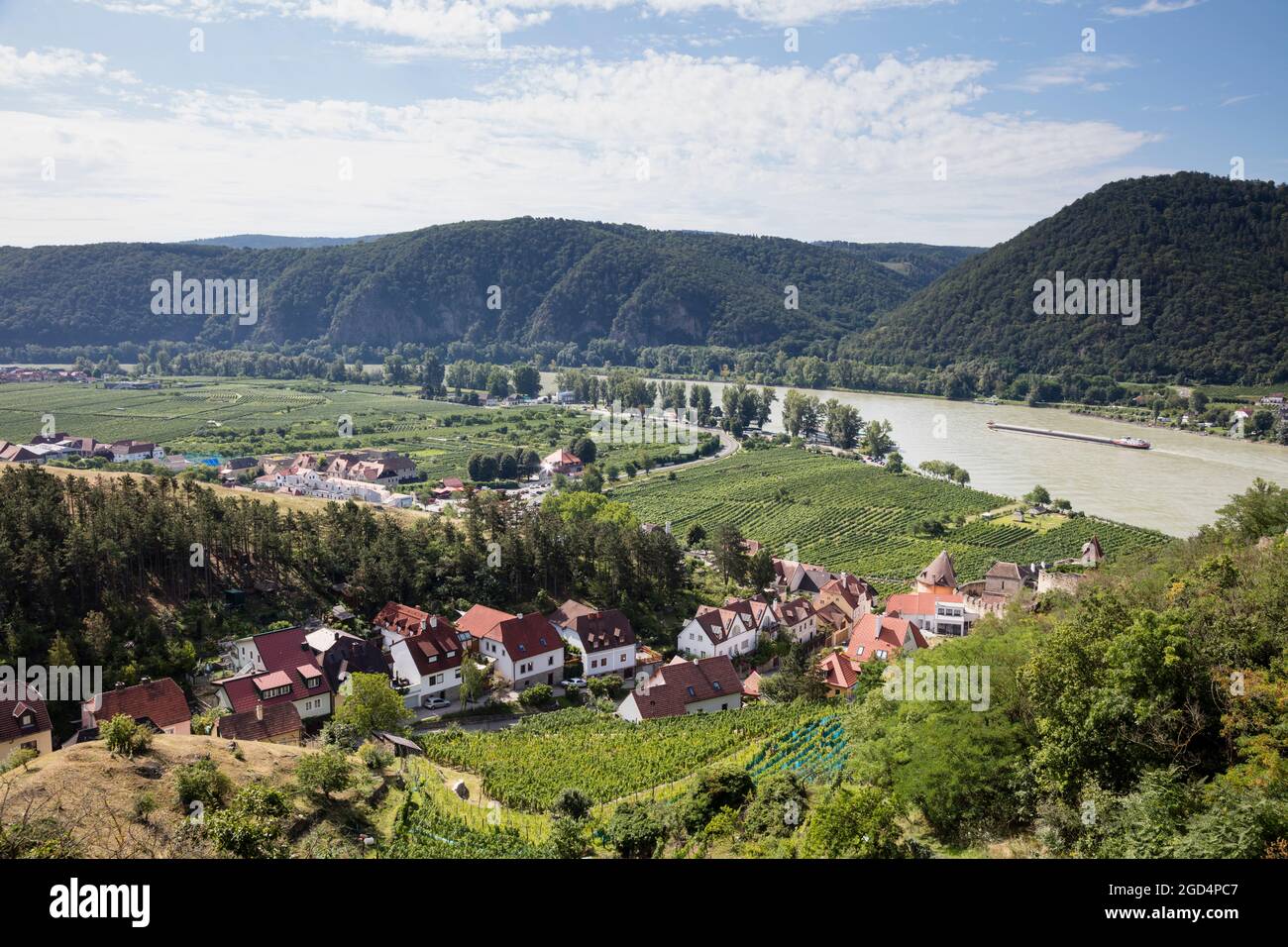 Geografia / viaggio, Austria, bassa Austria, Wachau, Duernstein, DANUBIO, INFORMAZIONI-DI-AUTORIZZAZIONE-DIRITTI-AGGIUNTIVI-NON-DISPONIBILI Foto Stock