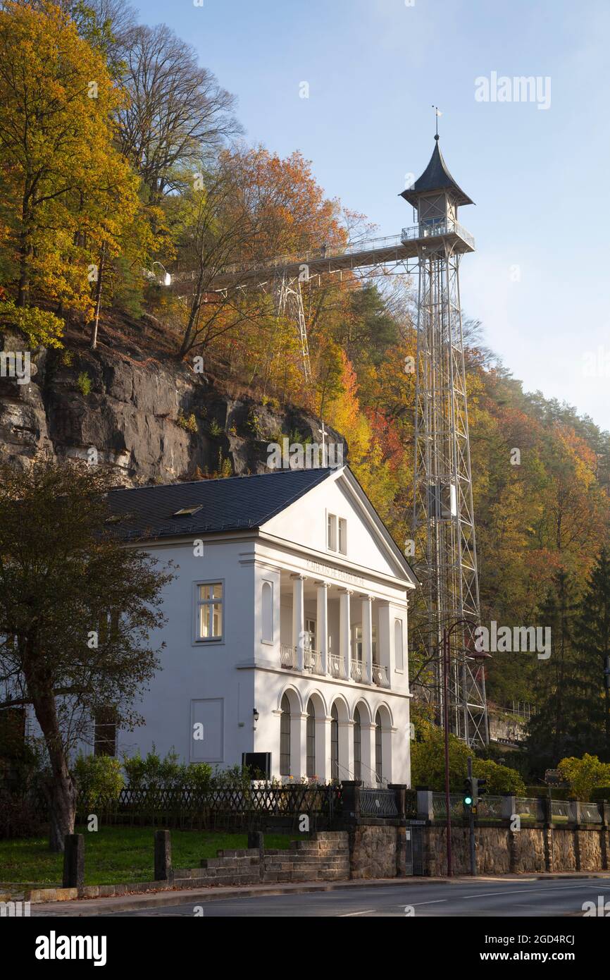 Geografia / viaggio, Germania, Sassonia, Svizzera sassone, Bad Schandau, Chiesa parrocchiale cattolica, DIRITTI-AGGIUNTIVI-AUTORIZZAZIONE-INFO-NON-DISPONIBILE Foto Stock