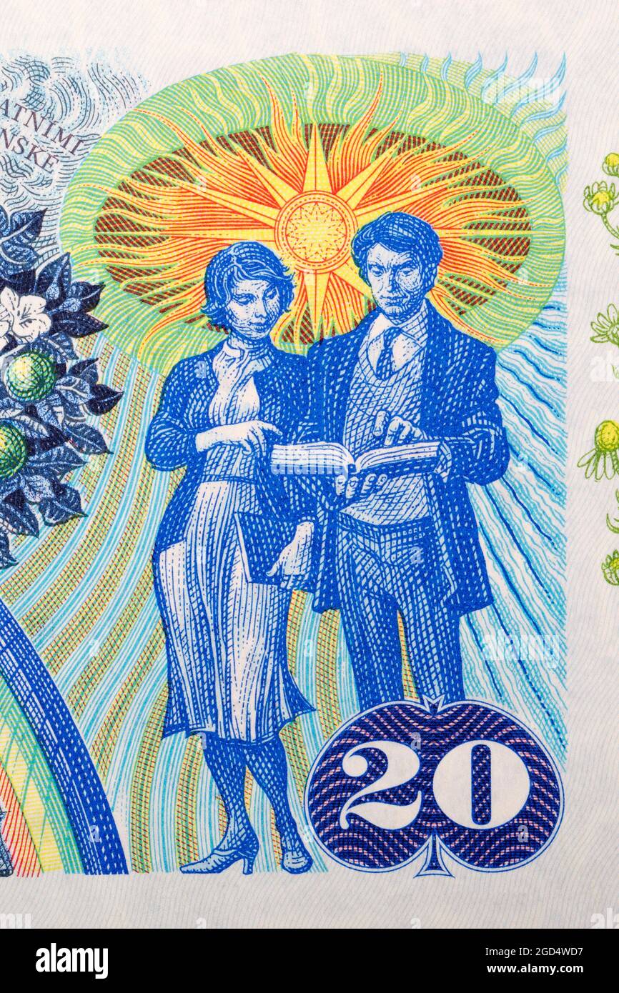 Giovane coppia cecoslovacca - Koruna Foto Stock