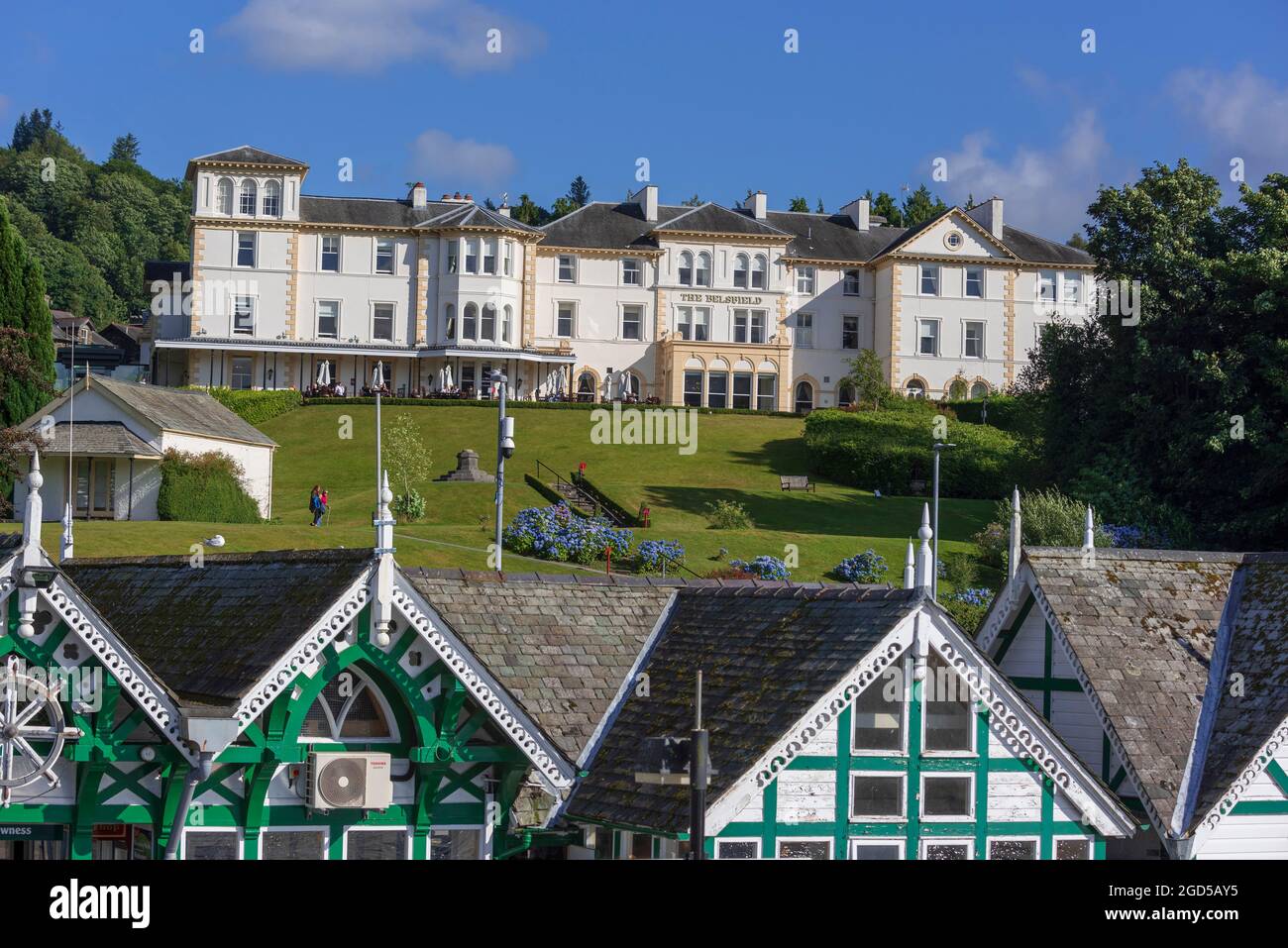 L'hotel Belsfield e spa a Bowness sul lago Windermere nel distretto dei laghi. Foto Stock