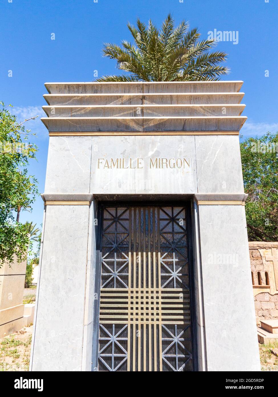 Il cimitero europeo, Marrakech, Marocco Foto Stock