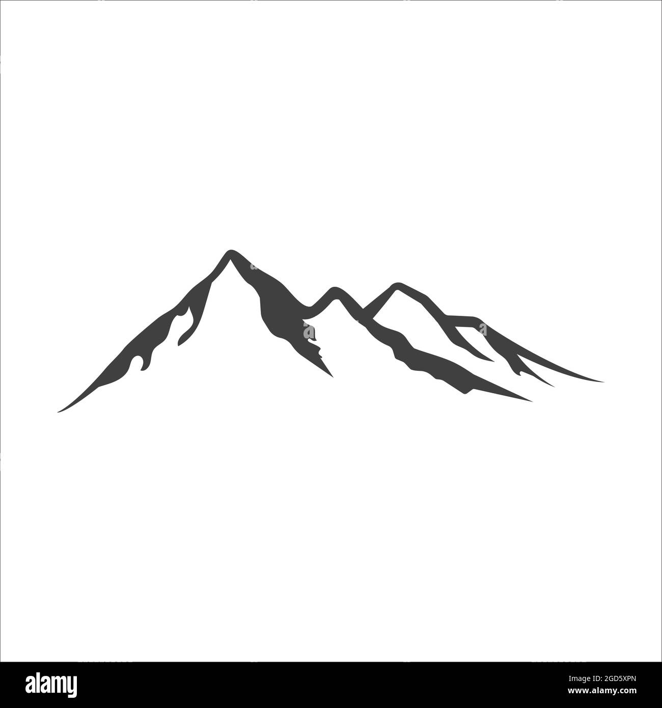 Icona di montagna modello Logo illustrazione vettoriale design Illustrazione Vettoriale