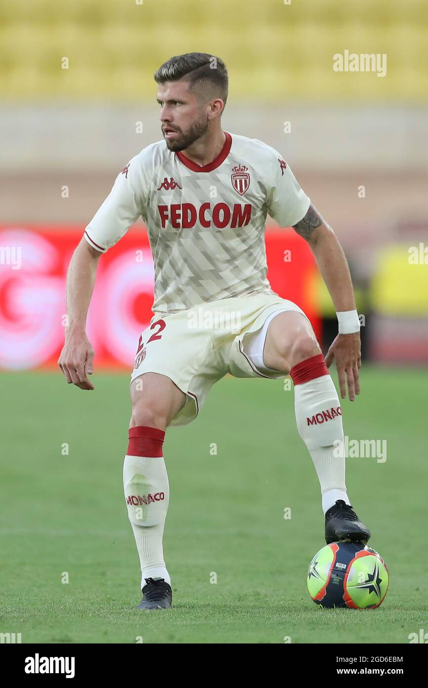Monaco, Monaco, 10 agosto 2021. Caio Henrique di AS Monaco durante la partita della UEFA Champions League allo Stade Louis II di Monaco. L'immagine di credito dovrebbe essere: Jonathan Moscop / Sportimage Foto Stock