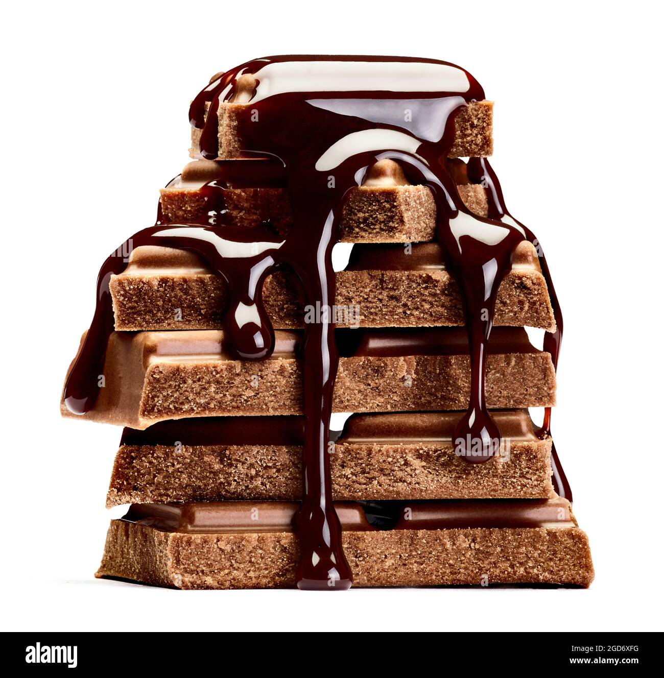 cioccolato dolce cibo dessert sciroppo stack Foto Stock