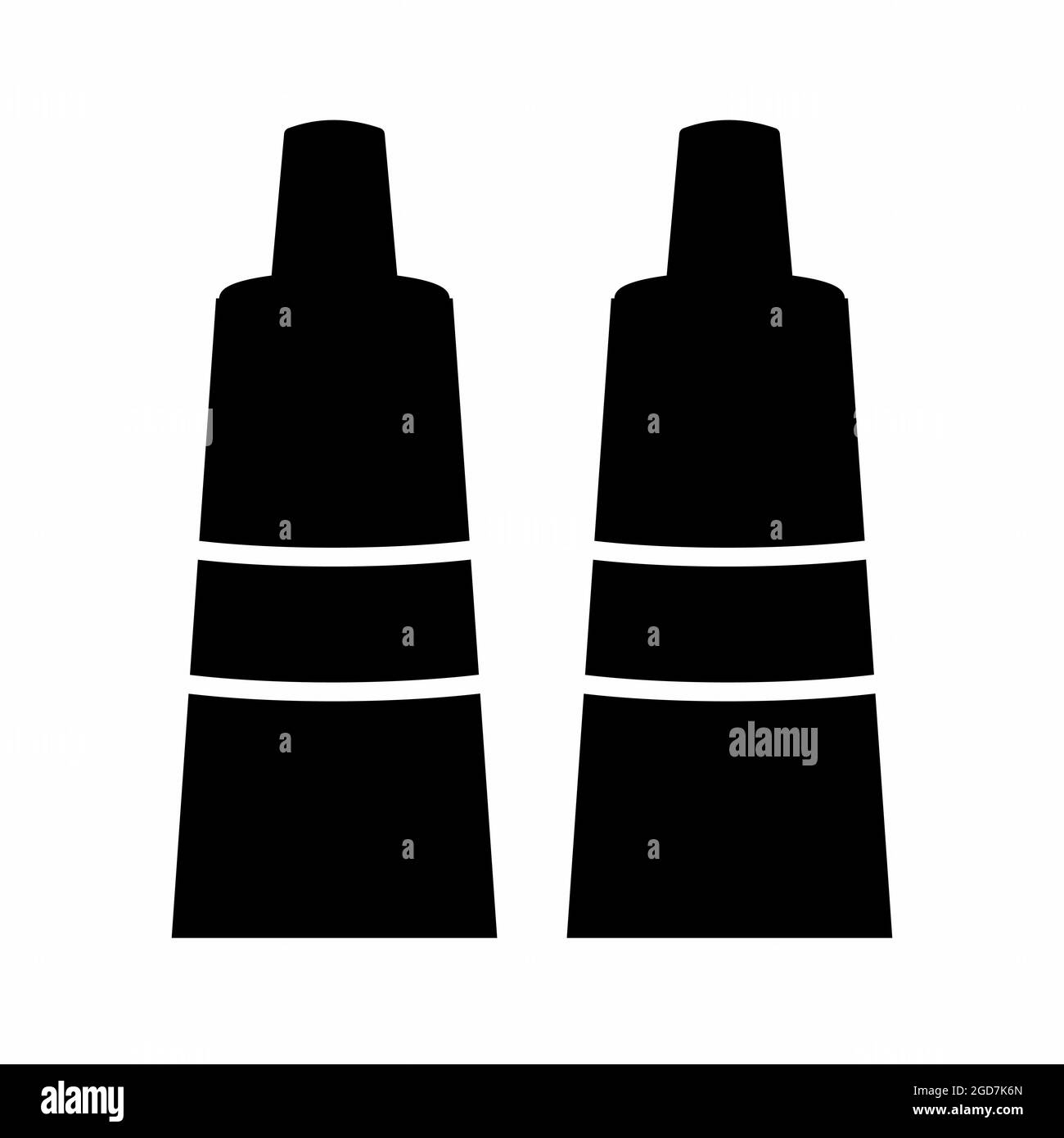 Icon Vector of Paint Tubes (vettore icone dei tubi di vernice) - stile nero - illustrazione semplice. Tratto modificabile. Modello di disegno vettoriale.stile di contorno design.grafico vettoriale illustrati Illustrazione Vettoriale