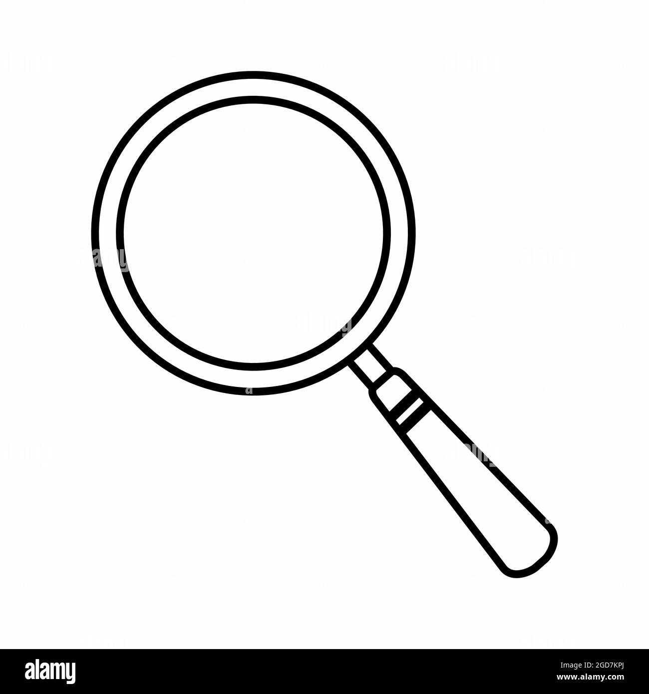 Icon Vector of Magnifier - stile linea - illustrazione semplice. Tratto modificabile. Modello di disegno vettoriale.stile outline design.Illustrazione grafica vettoriale Illustrazione Vettoriale