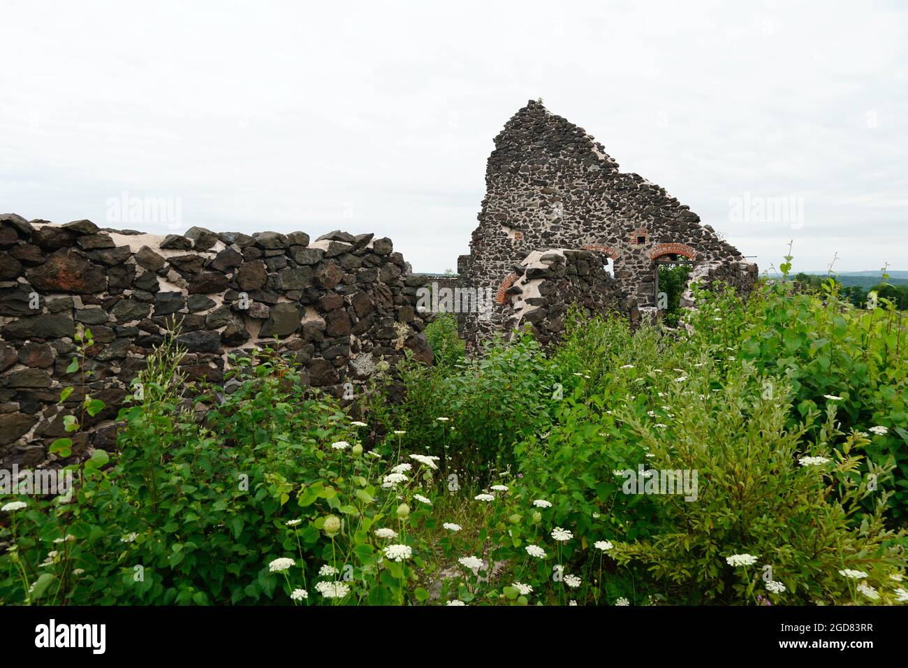 Vecchi edifici abbandonati alla miniera di Quincy Foto Stock