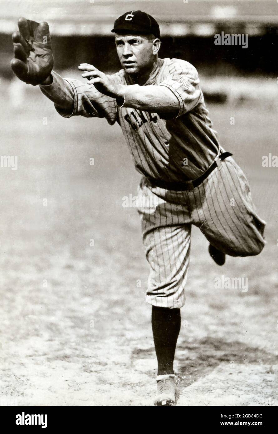 Foto d'epoca del giocatore di baseball della Hall of Fame, Tris Speaker Foto Stock