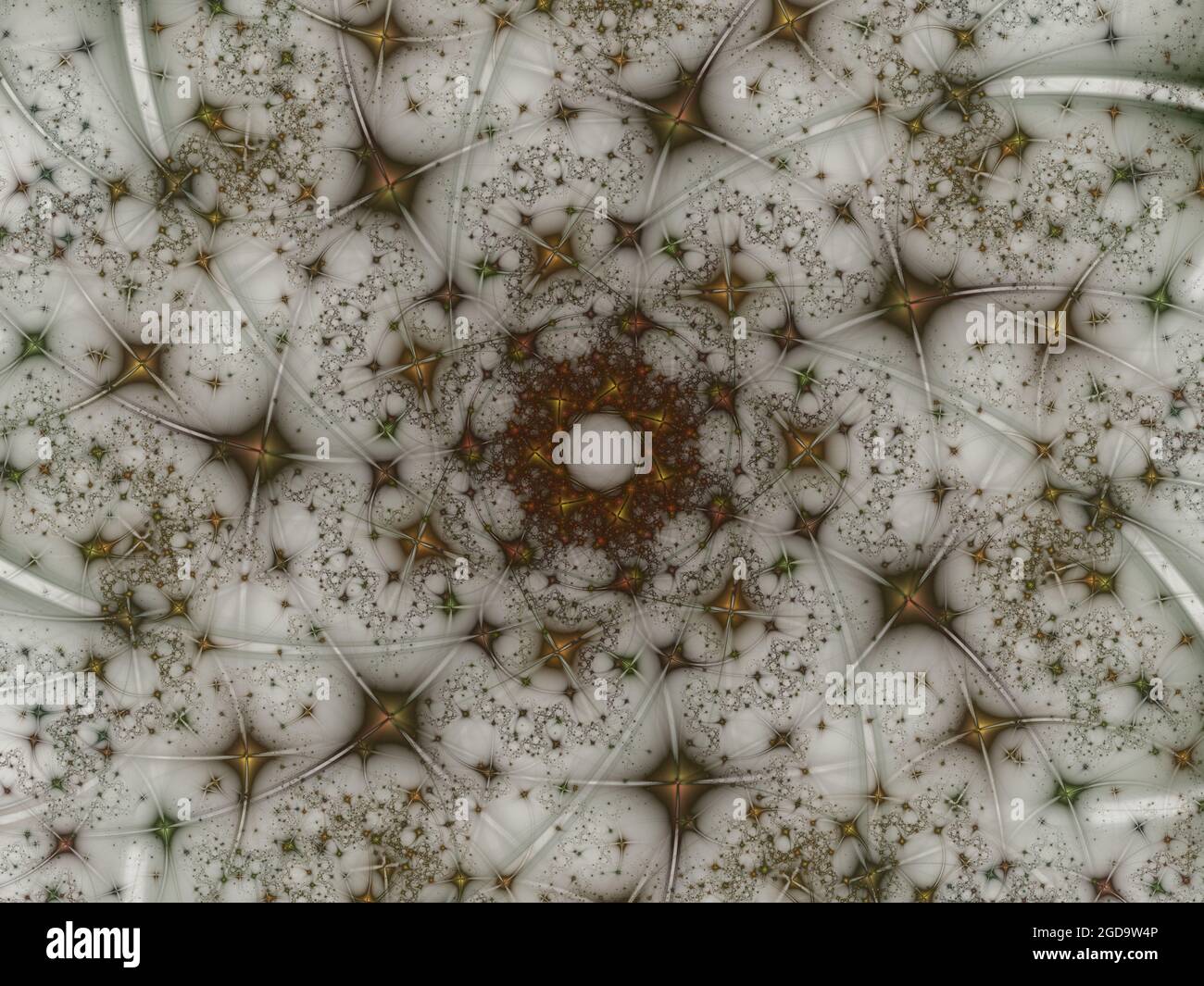 Fractal Fuochi d'artificio sfondo. Sfondo scintillante multicolore. Immagine generata dal computer. Movimento delle stelle magiche con tracce di particelle. grafica 3d Foto Stock