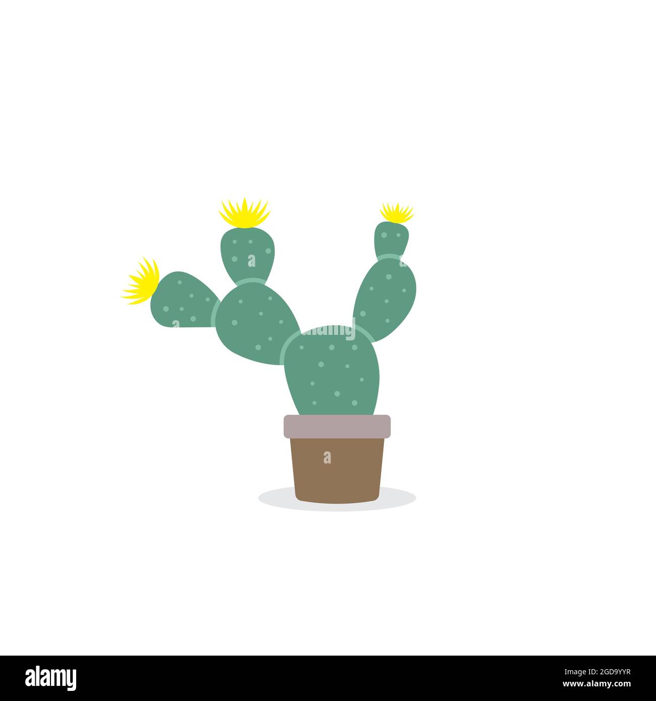 Illustrazione vettoriale del modello di disegno icona Cactus Illustrazione Vettoriale