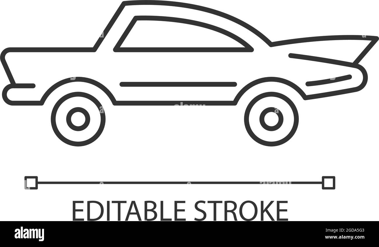 Icona lineare auto classica Illustrazione Vettoriale