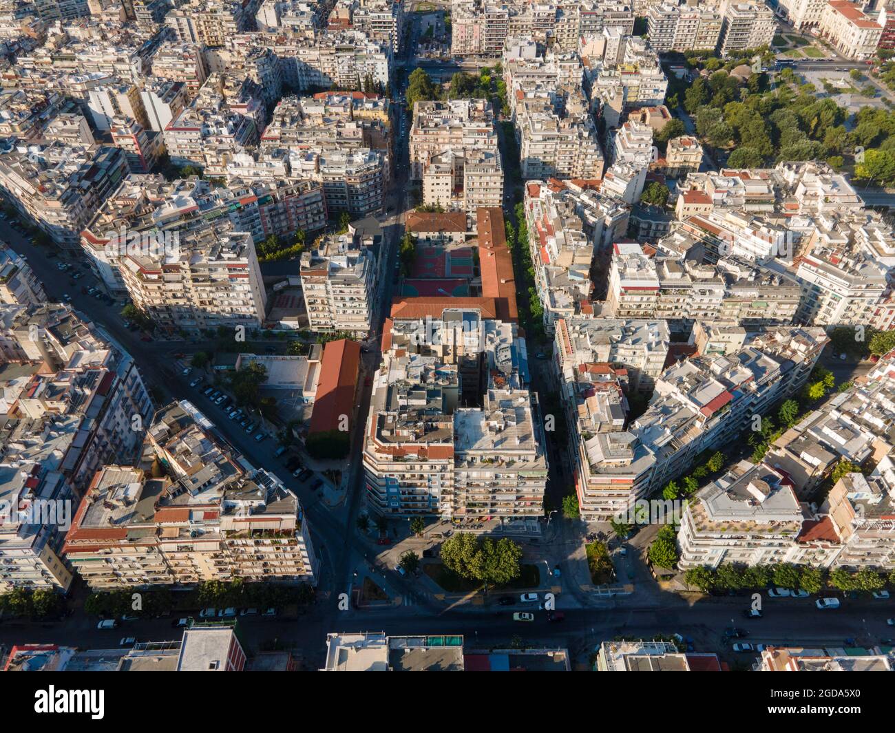 Città di Salonicco dall'alto, Grecia Foto Stock