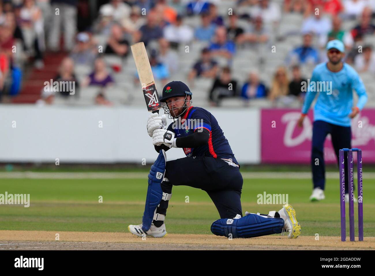 Steven Croft battendo per il Lancashire Foto Stock