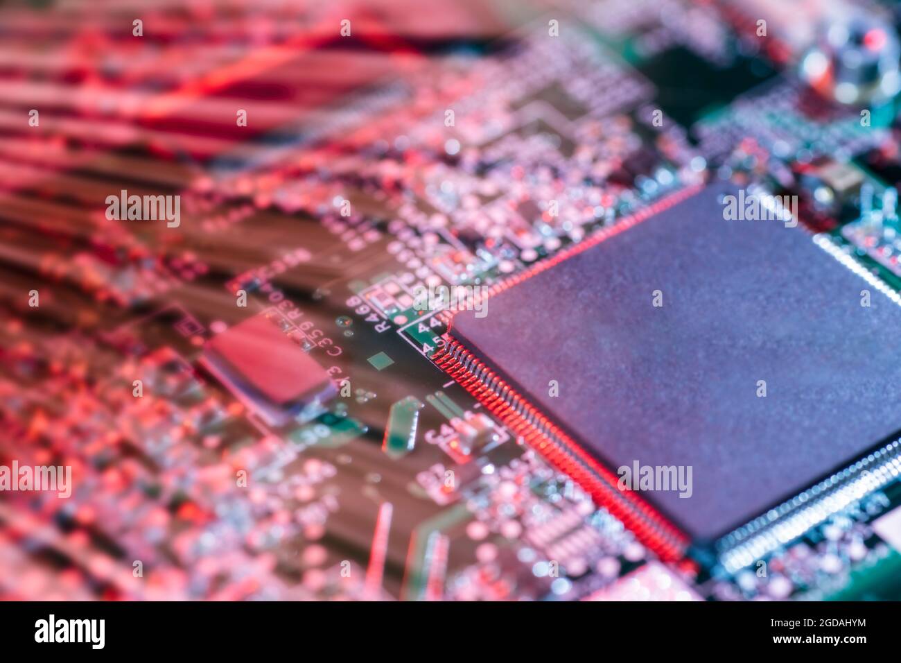 Attacco cibernetico da Internet su un computer Foto Stock