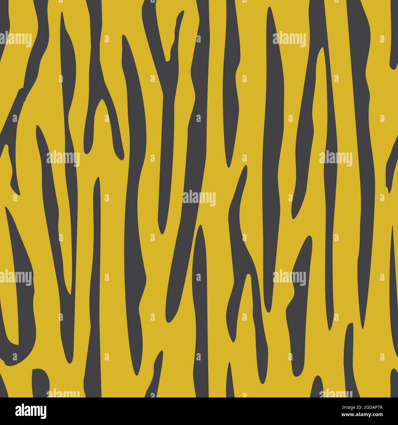 Modello di pelle animale senza cuciture. Sfondo a righe con texture tigre per moda, stampa, carta da parati e tessuti. Disegno vettoriale e di illustrazione. Illustrazione Vettoriale