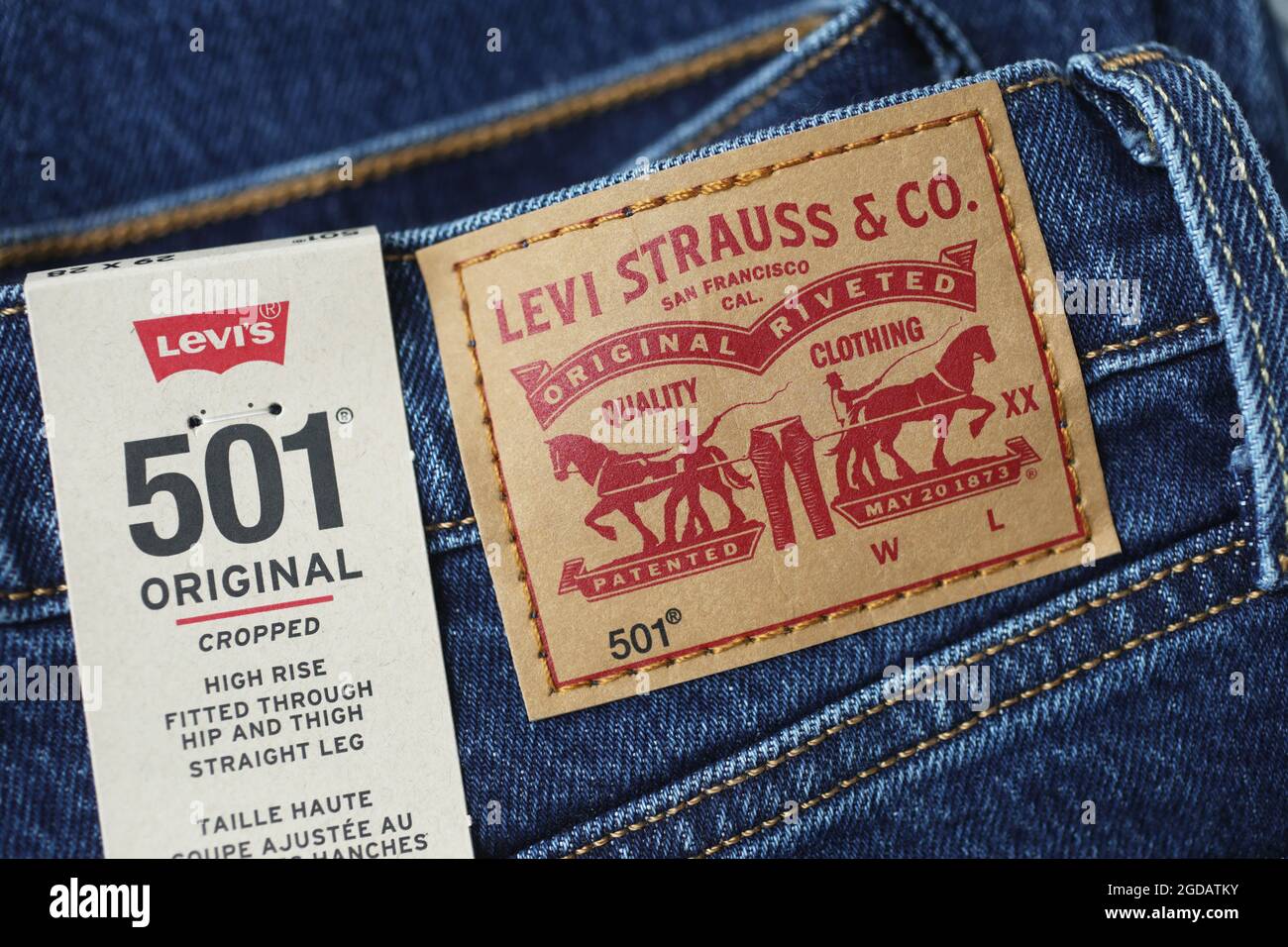 I 501 jeans originali Levi di Levi Strauss & Co Foto stock - Alamy